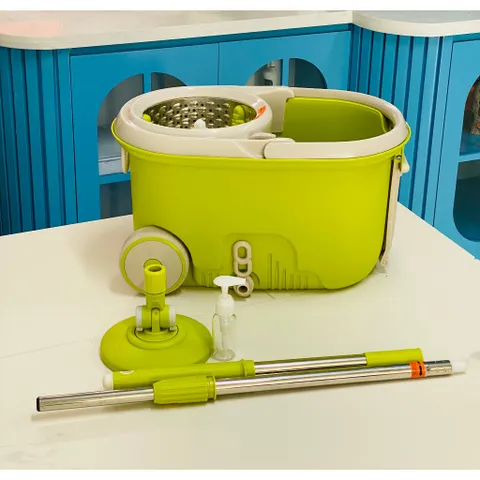 Bộ Cây Lau Nhà Xoay Tay 360 Độ LocknLock MOP-L003 - Có Bánh Xe, 2 Bông Lau, Chất Liệu Cao Cấp