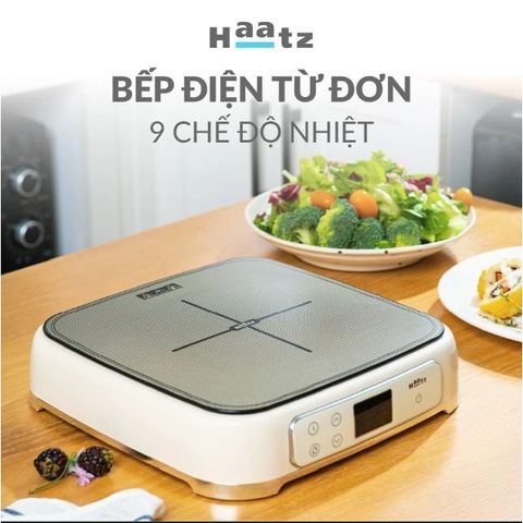 Bếp Từ Đơn Haatz HIS819 - 2100W Mặt Kính Ceramic - Màn Hình LED, 9 Mức Nhiệt, Hẹn Giờ, Bảo Hành 2 Năm, Tiết Kiệm Điện