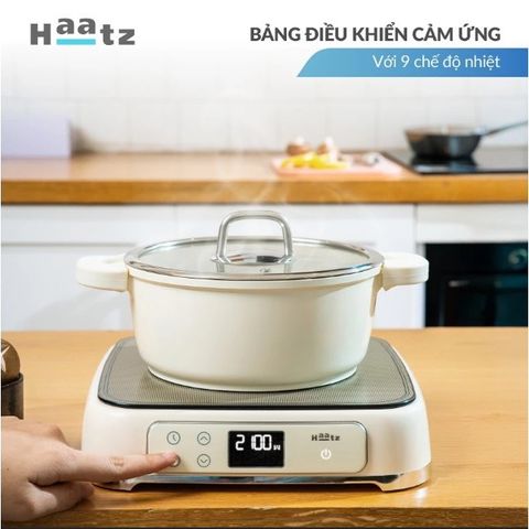 Bếp Từ Đơn Haatz HIS819 - 2100W Mặt Kính Ceramic - Màn Hình LED, 9 Mức Nhiệt, Hẹn Giờ, Bảo Hành 2 Năm, Tiết Kiệm Điện