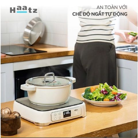 Bếp Từ Đơn Haatz HIS819 - 2100W Mặt Kính Ceramic - Màn Hình LED, 9 Mức Nhiệt, Hẹn Giờ, Bảo Hành 2 Năm, Tiết Kiệm Điện