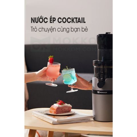 Máy Ép Chậm Trái Cây Mokkom MK-199 - Ép Nguyên Quả, Kiệt Bã 97% - Thiết Kế Gọn Nhẹ, Bảo Hành 1 Năm
