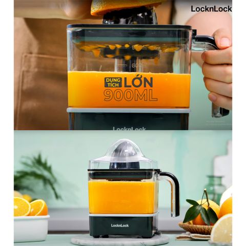 Máy Vắt Cam Locknlock EJJ246BLK 0,9L - Máy Ép Trái Cây Tiện Dụng, Cường Độ 40W, Thiết Kế Đẹp, Thương Hiệu Hàng Đầu, Bảo Hành 2 Năm