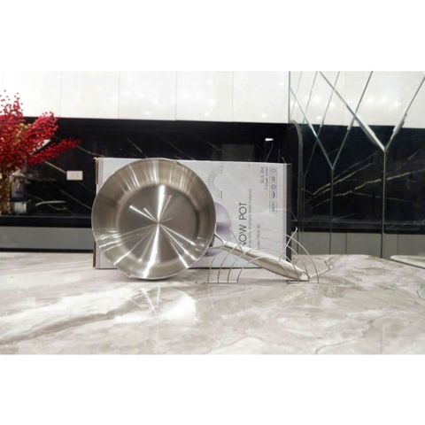 Chảo Sâu Lòng Nguyên Khối SEKA SK6030 - Chảo Inox Chống Dính Vĩnh Cửu Dùng Cho Mọi Loại Bếp - Hàng Chính Hãng Cao Cấp