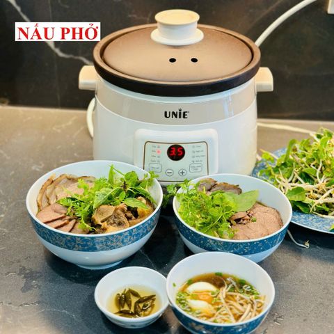 Nồi Kho Hầm Đa Năng 3L Unie USC308 - Lòng Gốm Tử Sa Cao Cấp, 8 Chức Năng Tiện Dụng, Công Nghệ Nấu Chậm, Hàng Chính Hãng