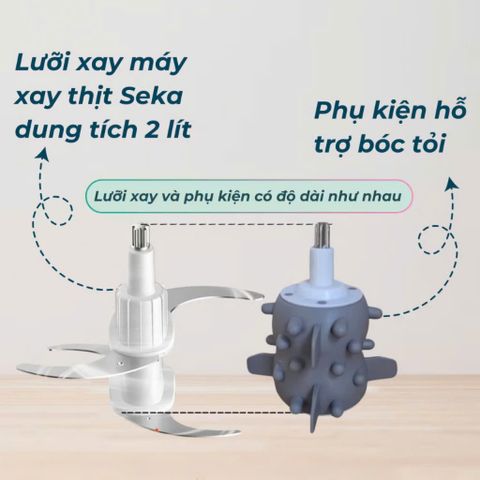 Phụ Kiện Máy Xay Thịt Seka SK2287 - Dụng Cụ Đánh Ruốc, Bóc Hành Tỏi, Đặc Biệt Chất Liệu An Toàn, Phụ Kiện Tiện Lợi cho Gia Đình