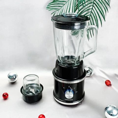 Máy Xay Sinh Tố LocknLock EJM376BLK 1,5L, 600W - Thiết Kế Hiện Đại, Kèm Cối Nhỏ, Xay Nhuyễn Thực Phẩm Nhanh Chóng