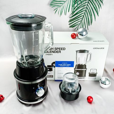 Máy Xay Sinh Tố LocknLock EJM376BLK 1,5L, 600W - Thiết Kế Hiện Đại, Kèm Cối Nhỏ, Xay Nhuyễn Thực Phẩm Nhanh Chóng