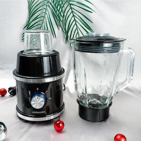 Máy Xay Sinh Tố LocknLock EJM376BLK 1,5L, 600W - Thiết Kế Hiện Đại, Kèm Cối Nhỏ, Xay Nhuyễn Thực Phẩm Nhanh Chóng