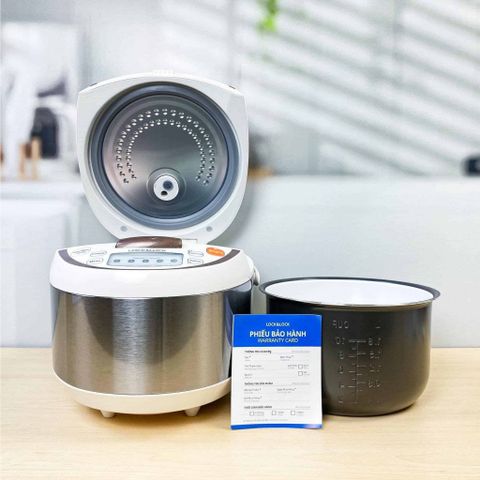 Nồi Cơm Điện Tử 1.8L LocknLock EJR351BRW - Chống Dính, Điều Khiển Điện Tử, Dành Cho Gia Đình 4-6 Người - Bảo Hành 2 Năm