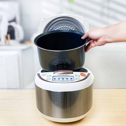 Nồi Cơm Điện Tử 1.8L LocknLock EJR351BRW - Chống Dính, Điều Khiển Điện Tử, Dành Cho Gia Đình 4-6 Người - Bảo Hành 2 Năm