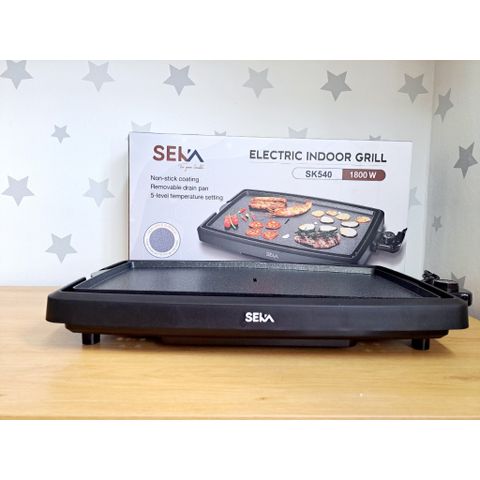 Bếp Nướng Điện Không Khói Seka SK540 - 1800W, Mặt Nhôm Chống Dính, Thiết Kế Sang Trọng, Bảo Hành 2 Năm