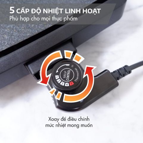 Bếp Nướng Điện Không Khói Seka SK540 - 1800W, Mặt Nhôm Chống Dính, Thiết Kế Sang Trọng, Bảo Hành 2 Năm