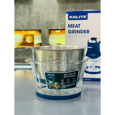 Máy Xay Thịt 2 Cối 2L Kalite KM355, Đa Chức Năng -  300W Kèm Dụng Cụ Đánh Ruốc - Hàng Chính Hãng