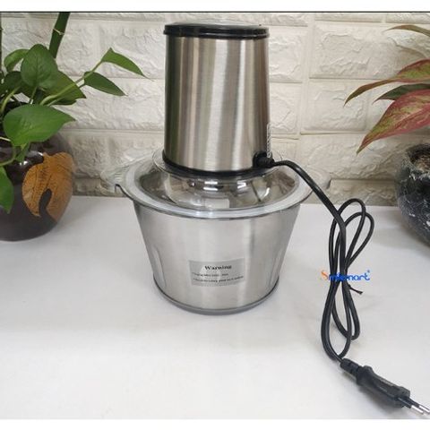 Máy Xay Thịt LocknLock EJM172 Inox 2L - Đa Năng 300W, Lưỡi 4 Cánh Sắc Bén - Dễ Dàng Xay Thịt, Cá, Rau Củ, Bảo Hành 2 Năm