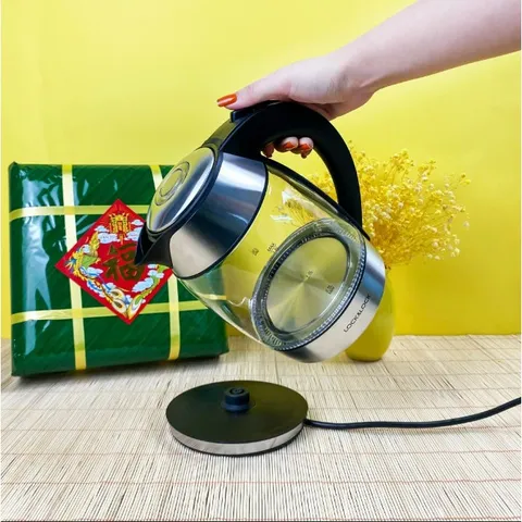 Ấm Đun Siêu Tốc Thủy Tinh LocknLock EJK418SLV 1.8L 1850W - Thiết Kế Sang Trọng, Đun Nước Nhanh, Bảo Hành 2 Năm