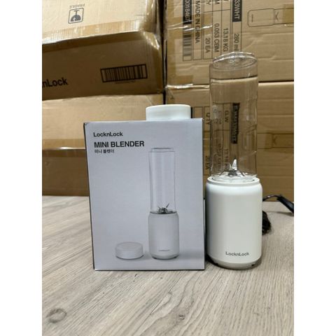 Máy Xay Sinh Tố Mini LocknLock EJM433WHT 150W - Thiết Kế Nhỏ Gọn 280ml, Hoạt Động Hiệu Quả, Bảo Hành 2 Năm