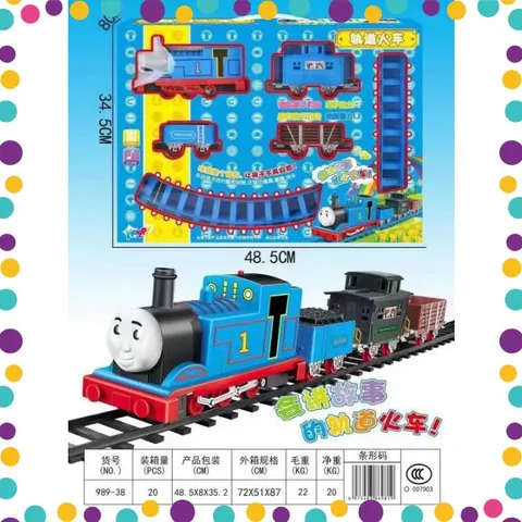 Đồ chơi tàu hỏa đường ray chạy bằng pin có âm thanh, chủ đề tàu hỏa Thomas #989-38