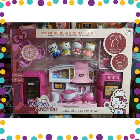 Bộ Đồ Chơi Nhà Bếp Hello Kitty Có Đèn Và Nhạc Dream Kitchen (018-6)