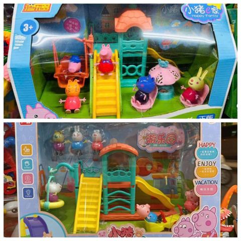 Đồ chơi nhà búp bê chủ đề công viên vui chơi của heo peppa 7531 Giao ngẫu nhiên