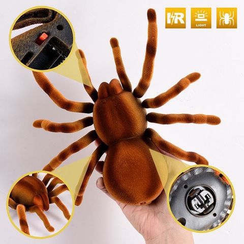 Đồ Chơi Con Nhện Lông Lá Điều Khiển Từ Xa Chạy bằng pin #9986