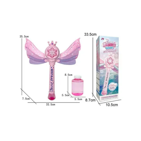 Gậy có cánh thiên thần chạy bằng pin có đèn và nhạc, phun bong bóng xà phòng 8603 233982