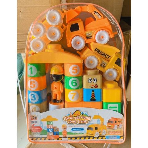 Túi Đồ Chơi Xếp Hình Kỹ Sư Xây Dựng 57 Chi Tiết 6005 - Đồ Chơi Tăng Cường Sáng Tạo và Kiên Trì Cho Trẻ Em