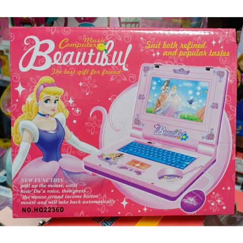 Đồ chơi máy tính xách tay laptop chạy bằng pin có đèn và âm thanh, giao màu ngẫu nhiên 2236 2239