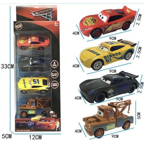 Bộ đồ chơi 4 xe ô tô sắt McQueen chạy bằng đà 899-20
