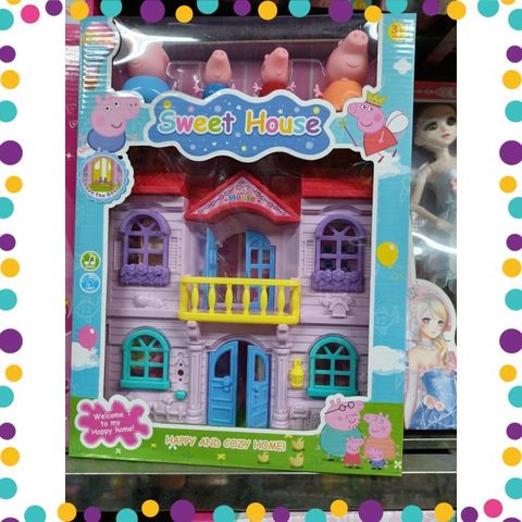 Đồ Chơi Nhà Búp Bê Heo Peppa Có Đèn Và Nhạc #5806A Sweet House