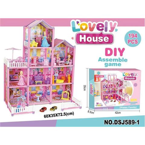 Đồ chơi lắp ráp mô hình ngôi nhà búp bê DSJ589 Lovely House 234005