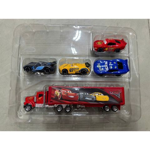 Bộ đồ chơi xe ô tô McQueen bằng kim loại gồm 1 xe tải lớn và 4 xe nhỏ 1314-1 234017
