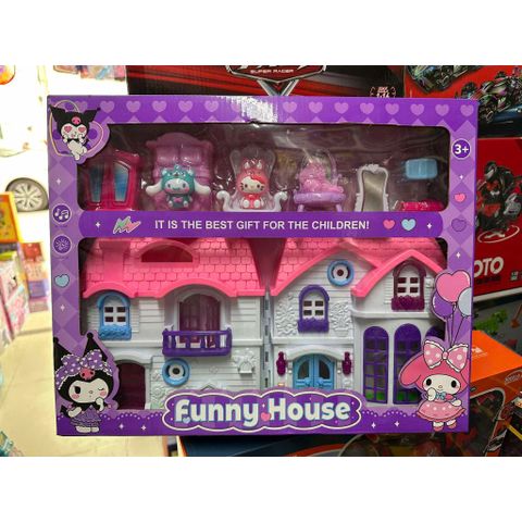 Nhà búp bê Kuromi 5807 có nhạc và đèn phát sáng, chọn mẫu ngẫu nhiên