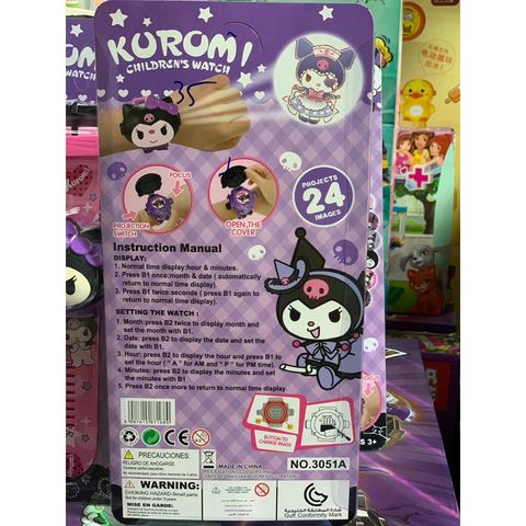 Đồng hồ đeo tay cho trẻ em hình nhân vật Kuromi 3051A