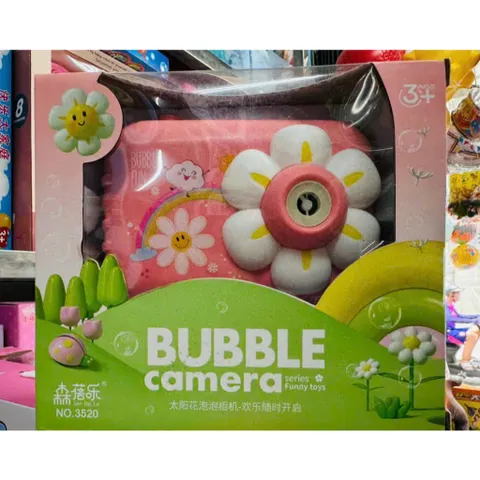 Đồ chơi máy ảnh nhả bong bóng xà phòng chạy bằng pin có đèn và nhạc 3520 Bubble camera 234058