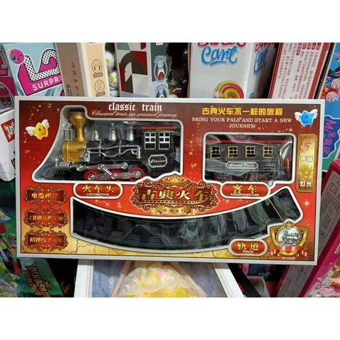 Tàu hỏa 2 toa đường ray xe lửa đồ chơi cho bé 989-24 có nhạc