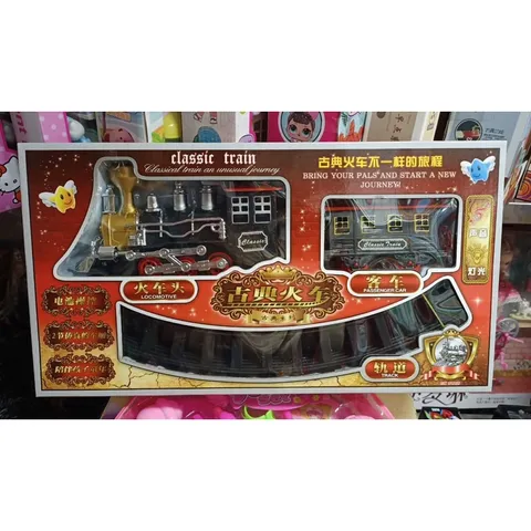 Tàu hỏa 2 toa đường ray xe lửa đồ chơi cho bé 989-24 có nhạc