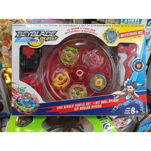 Bộ 4 con quay đồ chơi có sàn thi đấu (LSD28) giao màu ngẫu nhiên