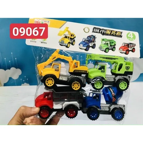 Đồ chơi bộ 4 xe ô tô chạy bằng đà chủ đề công trường xây dựng (090-67) 234080