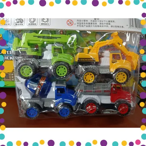 Đồ chơi bộ 4 xe ô tô chạy bằng đà chủ đề công trường xây dựng (090-67) 234080