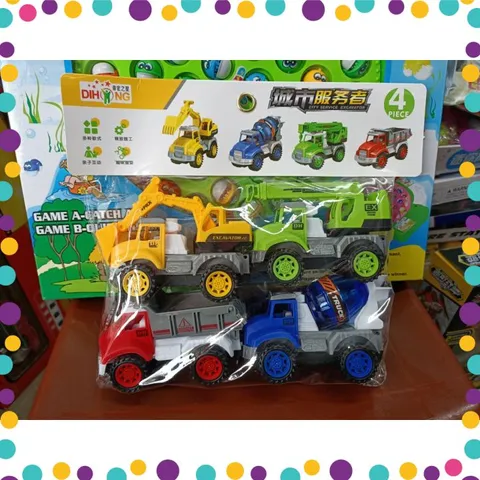 Đồ chơi bộ 4 xe ô tô chạy bằng đà chủ đề công trường xây dựng (090-67) 234080