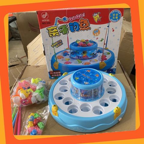 Bộ câu cá 2 tầng chạy bằng pin có đèn và nhạc 356