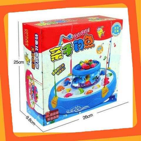 Bộ câu cá 2 tầng chạy bằng pin có đèn và nhạc 356