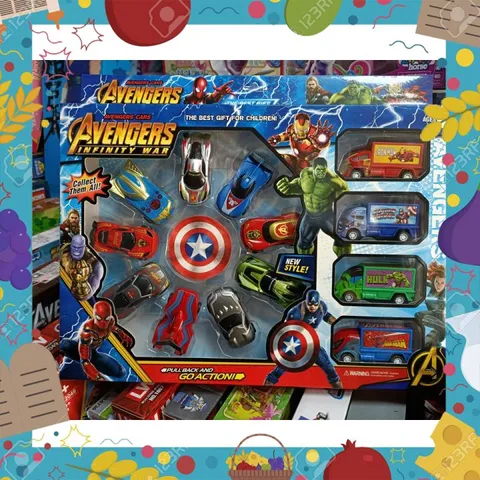 Đồ Chơi 13 Xe Ô Tô Avengers Chạy Đà #757-24