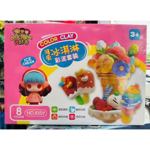 Đồ chơi thủ công đất nặn, đất sét Color clay 8359 cho bé tập làm kem 234144