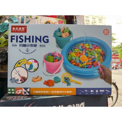 Đồ chơi câu cá gồm 20 con cá, bể bằng phao 9962 234145