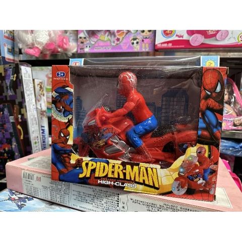 Siêu nhân người nhện Spider man đi xe máy chạy bằng pin có đèn và nhạc, chọn ngẫu nhiên 498-1 HX28198