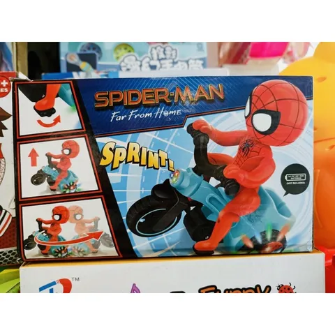 Đồ Chơi Siêu Nhân Người Nhện Spider Man Đi Xe Đạp Phát Nhạc Và Đèn Sáng (HX143)