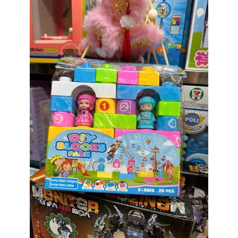 8900 DIY BLOCKS PARK Đồ chơi túi xếp hình chủ đề công viên giải trí gồm 29 chi tiết