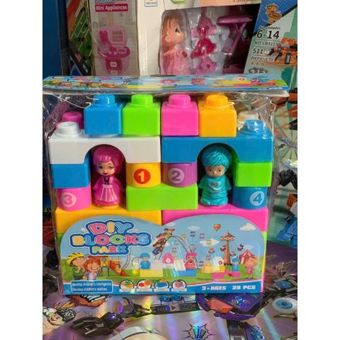 8900 DIY BLOCKS PARK Đồ chơi túi xếp hình chủ đề công viên giải trí gồm 29 chi tiết