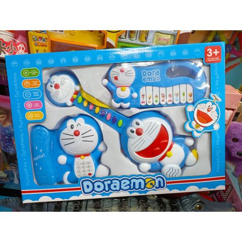 Đồ chơi đàn guitar  Doraemon #1232 chạy bằng pin có đèn và âm thanh